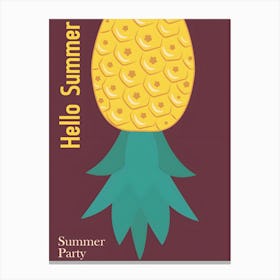 Hello Summer Party 4 Canvas Print