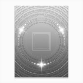 Geometric Glyph in White and Silver with Sparkle Array n.0186 Canvas Print