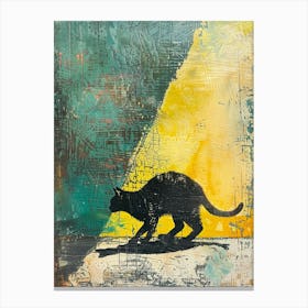 Cat On The Street Canvas Print