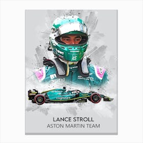 Lance Stroll Aston Martin Canvas Print