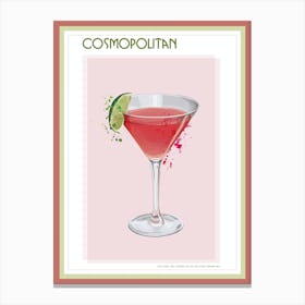 Cosmopolitan Splatter Cocktail Print Canvas Print