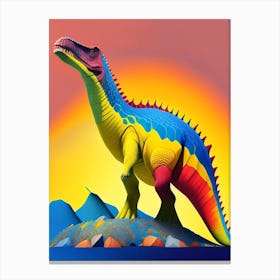 Scelidosaurus 1 Primary Colours Dinosaur Canvas Print