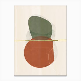 Green Terracotta Abstract Print Canvas Print