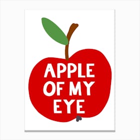 Apple Of My Eye Kids Canvas Print