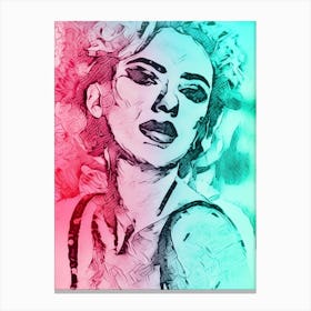 Abstract Portrait of Marilyn Monroe 1 Canvas Print