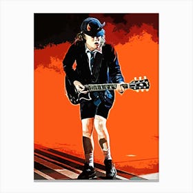 angus young ac dc band music 3 Canvas Print