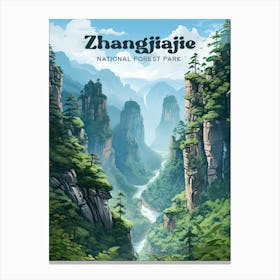 Zhangjiajie National Forest Park Pandora Digital Travel Art Canvas Print