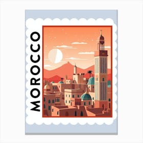 Morocco 2 Travel Stamp Poster Canvas Print