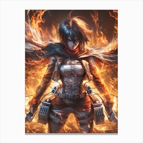 Mikasa Ackerman Attack On Titan 13 Canvas Print