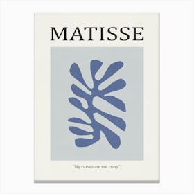 Inspired by Matisse - Blue Flower 03 Canvas Print
