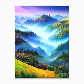 Valley Of Fog Canvas Print