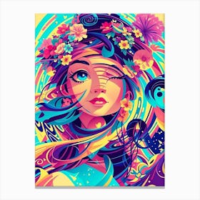 Psychedelic Girl Canvas Print