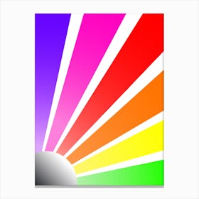 Rainbow Sunburst Canvas Print