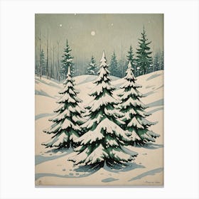 Three Christmas Trees no2 Canvas Print