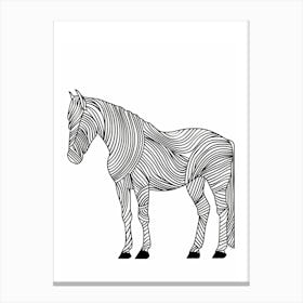 Zebra animal lines art Canvas Print