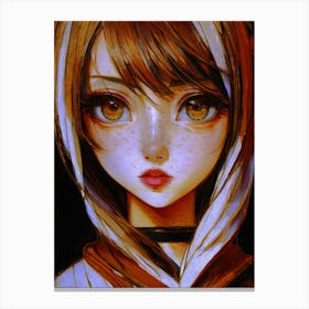 Portrait Of An Anime Girl Canvas Print