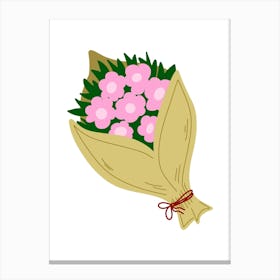 Bouquet Of Pink Flowers Canvas Print