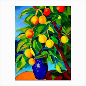 Starfruit 2 Fruit Vibrant Matisse Inspired Painting Fruit Canvas Print
