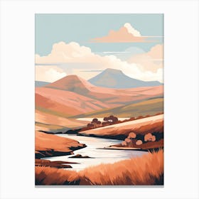 Brecon Beacons National Park Wales 1 Hiking Trail Landscape Canvas Print
