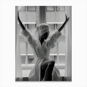 Woman In Window Canvas Print