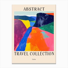 Abstract Travel Collection Poster Gabon 3 Canvas Print