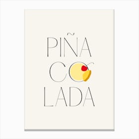 Pina Colada Cocktail Canvas Print