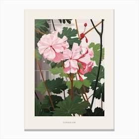Flower Illustration Geranium 2 Poster Canvas Print