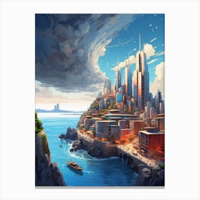 Futuristic City 10 Canvas Print