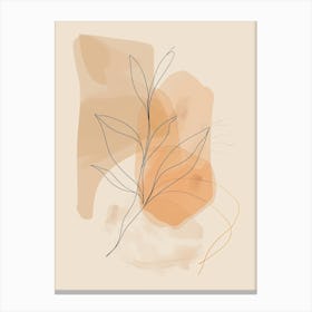 Tokyo Botanical Garden Boho Line Art Canvas Print