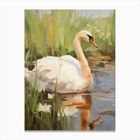 Bird Painting Swan 4 Canvas Print