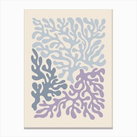 Coral 02 - Blue and Purple Canvas Print