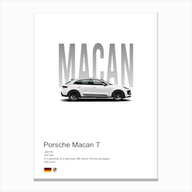 Macan T Porsche Canvas Print