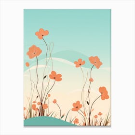 Poppies In The Meadow 4 Canvas Print