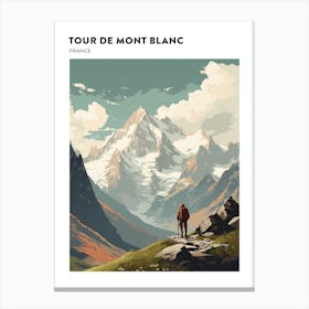 Tour De Mont Blanc France 8 Hiking Trail Landscape Poster Canvas Print