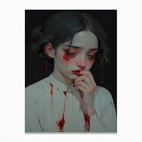 Bloody Girl Canvas Print