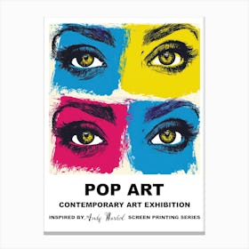 Poster Eyes Pop Art 2 Canvas Print