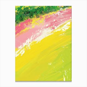 Pink And Yellow Field Canvas Print