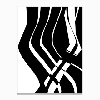 Organic 6 Black and White Minimalism Canvas Print