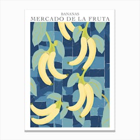Mercado De La Fruta Bananas Illustration 3 Poster Canvas Print