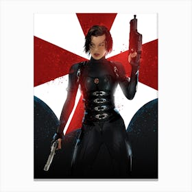 Resident Evil Milla Jovovich Canvas Print