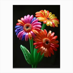 Bright Inflatable Flowers Gerbera Daisy 3 Canvas Print
