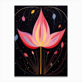 Tulip 3 Hilma Af Klint Inspired Flower Illustration Canvas Print