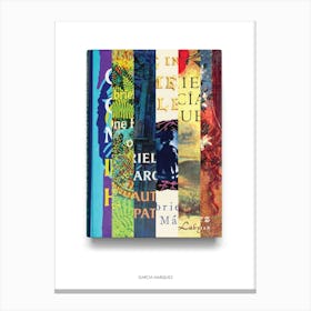 Gabriel Garcia Marquez - Book Lover Abstract Print -First Edition Covers Stampe su tela