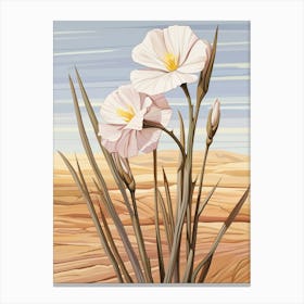 Flax Flower 2 Flower Painting Canvas Print