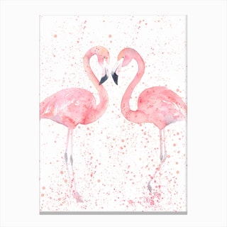 Flamingo Double  I Canvas Print