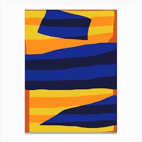Abstract Stripe Minimal Collage 3 Canvas Print