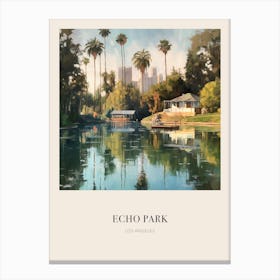 Echo Park Los Angeles United States 3 Vintage Cezanne Inspired Poster Canvas Print