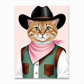 Cowboy Cat 2 Canvas Print