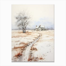 Winter Farmhouse 8 Canvas Print