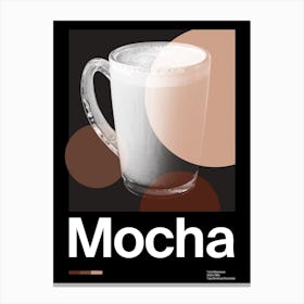 Mid Century Dark Mocha Coffee Canvas Print